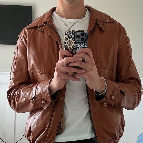 Leather Jacket with Fur Interior Coating - Picture 4 of 4